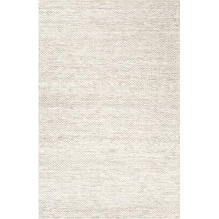 JAIPUR RUGS Handmade Textured Wool Ivory-Gray Rug - SCR10 RUG108315